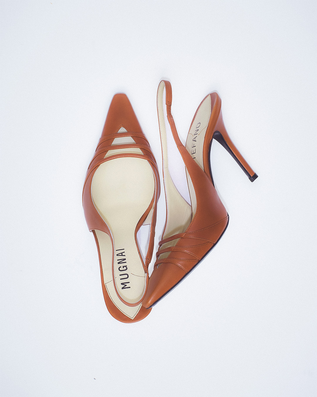 Mia Slingback 100, Calf Lux Light Brown - Stefano Mugnai