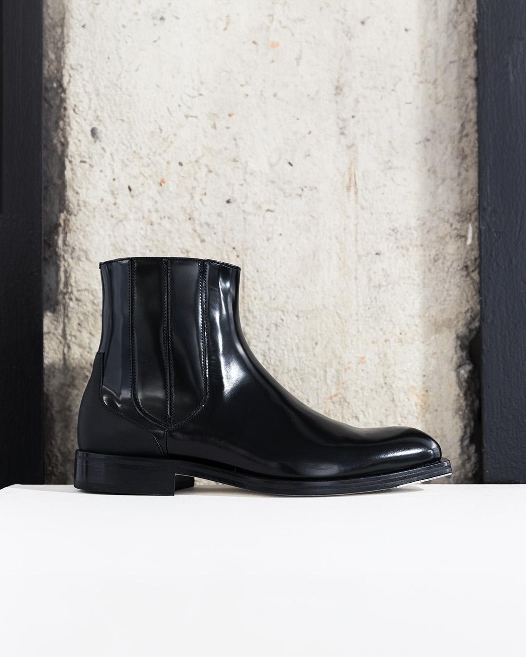 Frank Mid Boot, Matt Polished Black - Stefano Mugnai